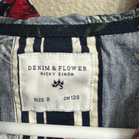 Denim And Flower Ricky Singh Flower Jacket Size 8 Kids - Picture 4 of 5
